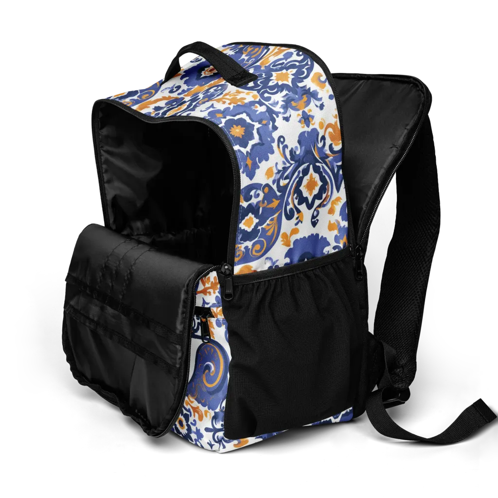 Indigo Gilded Garden on Utility Backpack — Product details 2