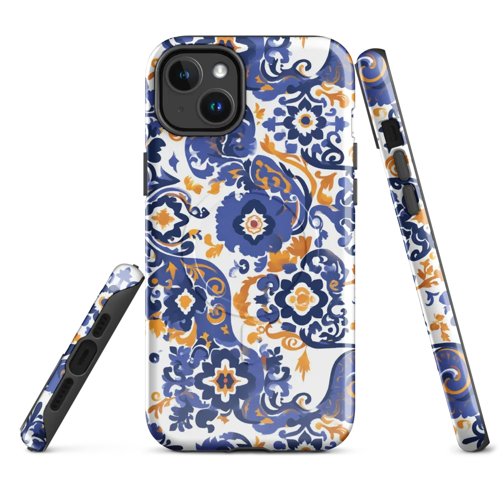 Indigo Gilded Garden on MagSafe Tough Case for iPhone® — Front
