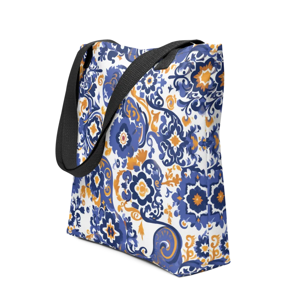 Indigo Gilded Garden on Tote Bag — Front