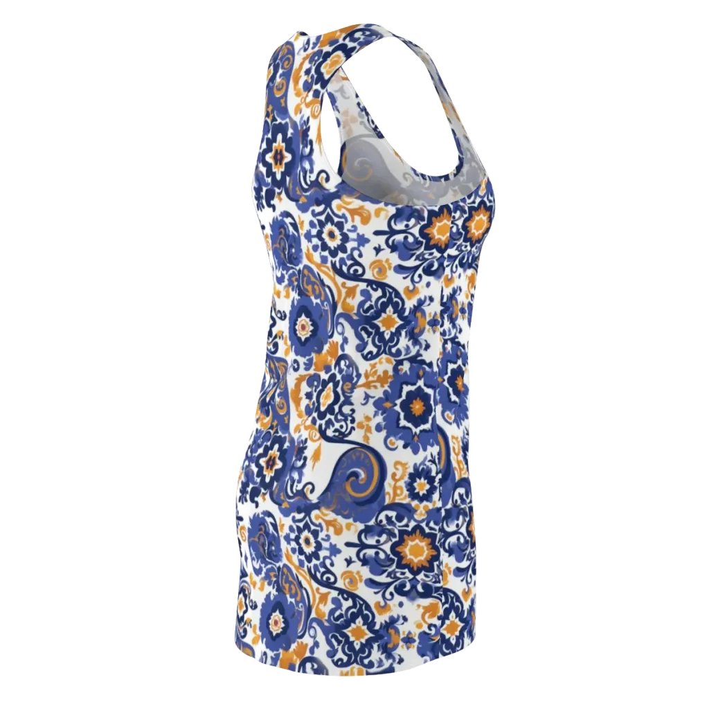 Indigo Gilded Garden on Racerback Dress — Back Side