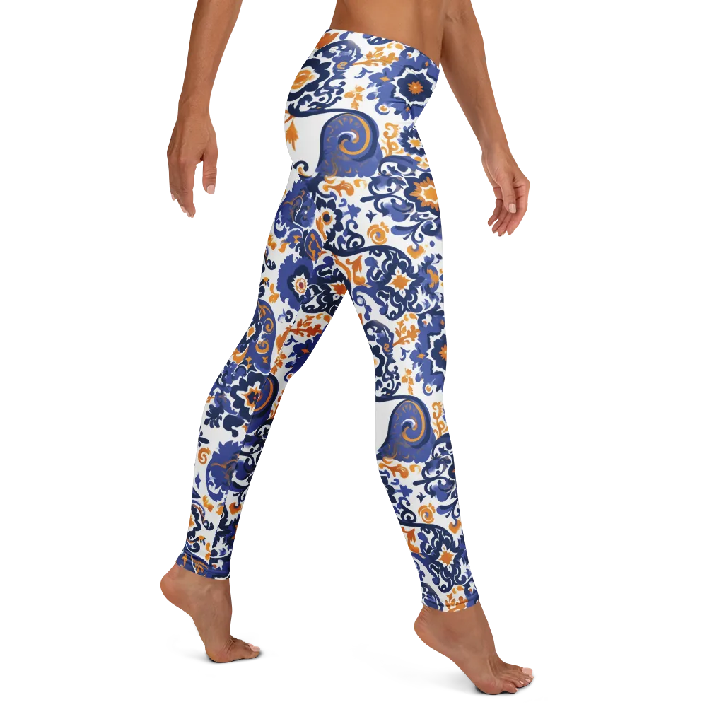 Indigo Gilded Garden on Leggings — Right