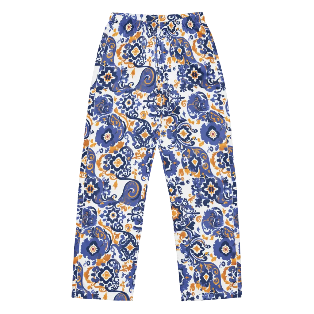 Indigo Gilded Garden on Women's Pajama Pants — Front