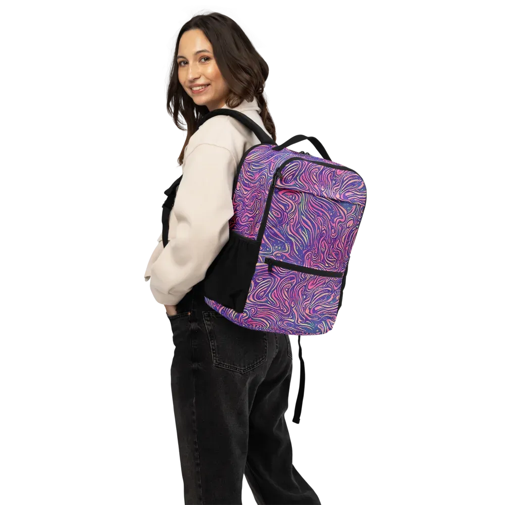 Electric Paisley on Utility Backpack — Back