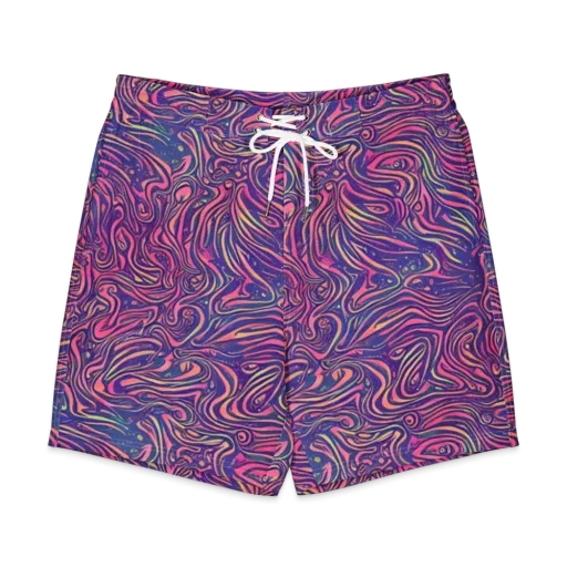 Electric Paisley on a Men's Board Shorts