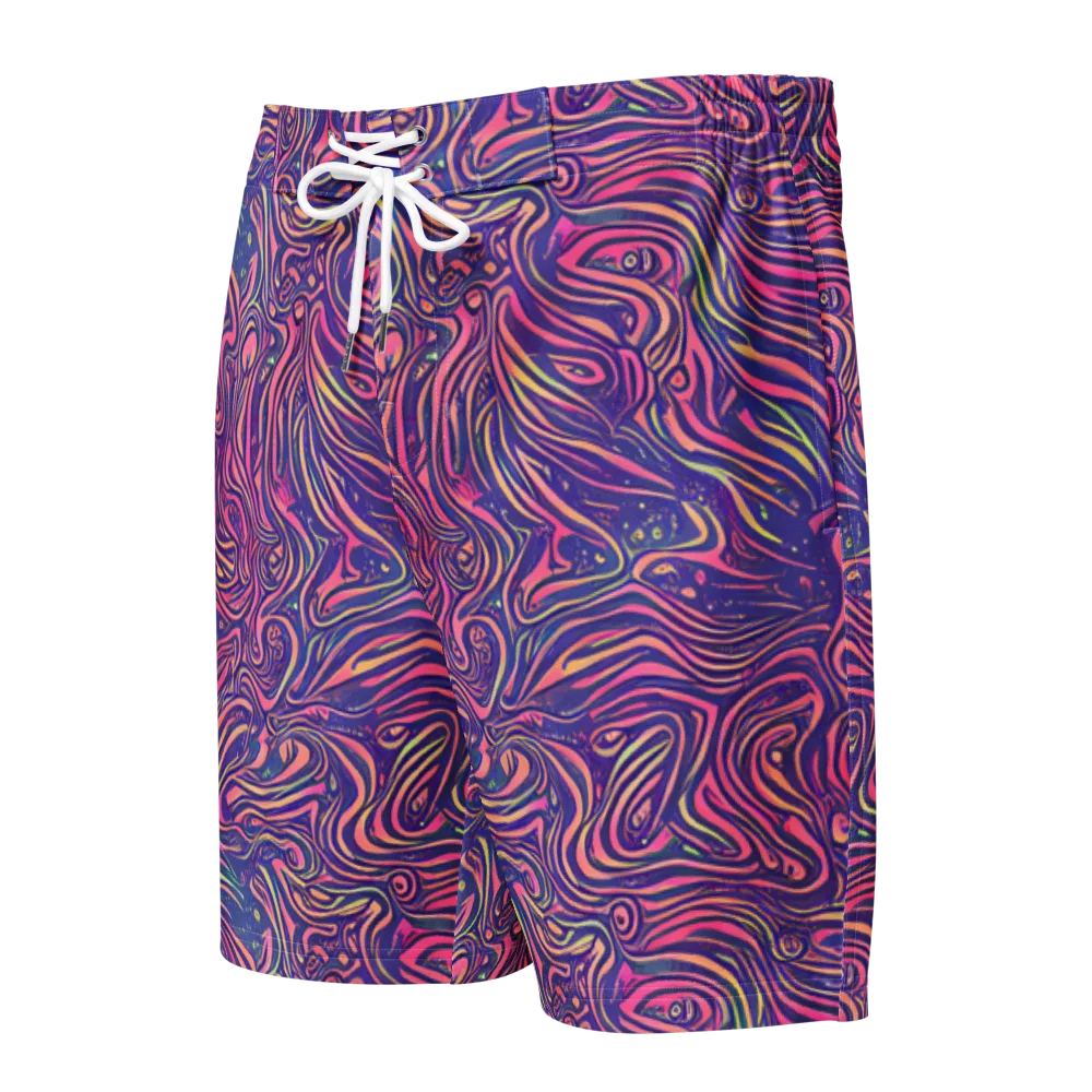 Electric Paisley on Men's Board Shorts — Front