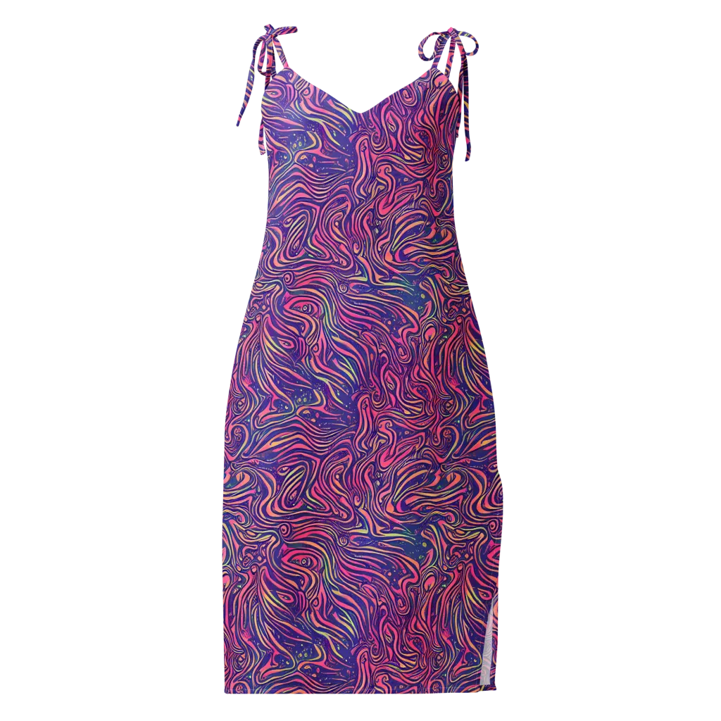 Electric Paisley on Slip Dress — Front