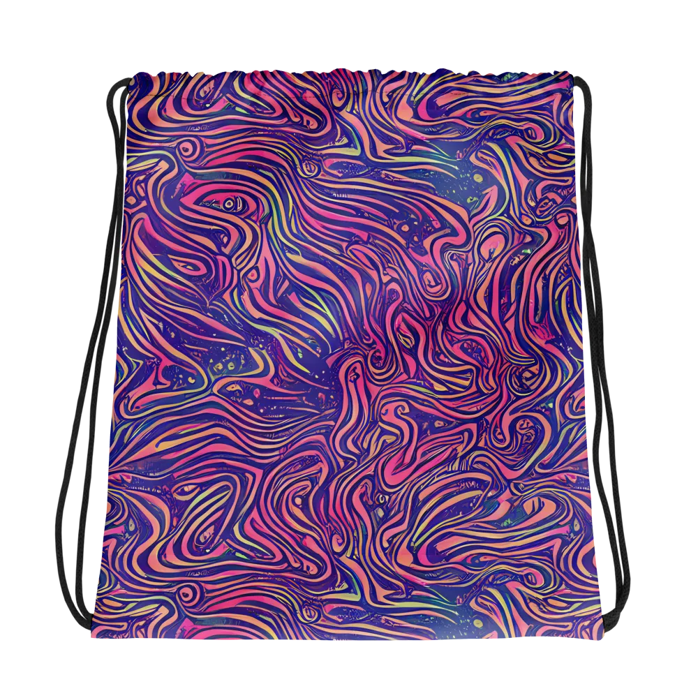 Electric Paisley on Drawstring Bag — Photo