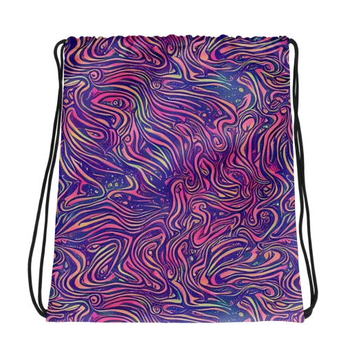 Electric Paisley on a Drawstring Bag