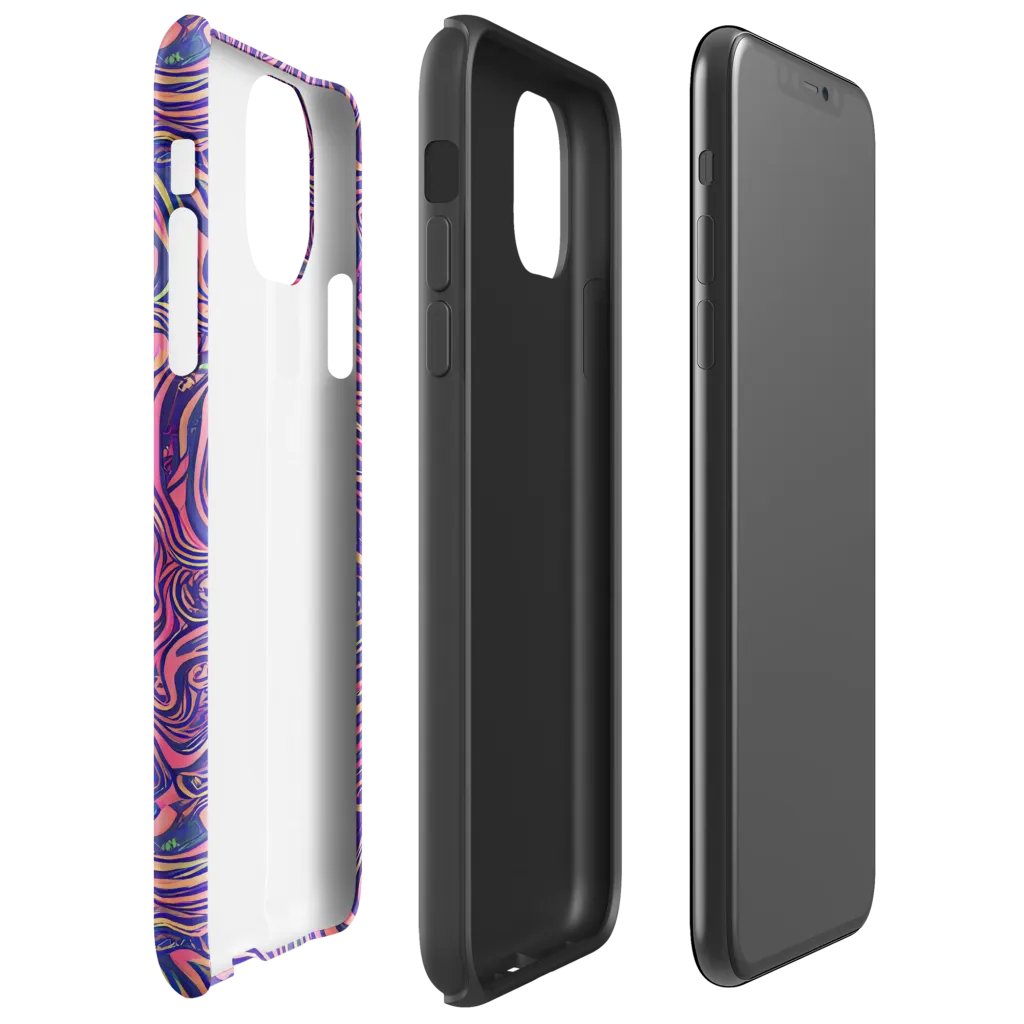 Electric Paisley on Tough Case for iPhone® — Right