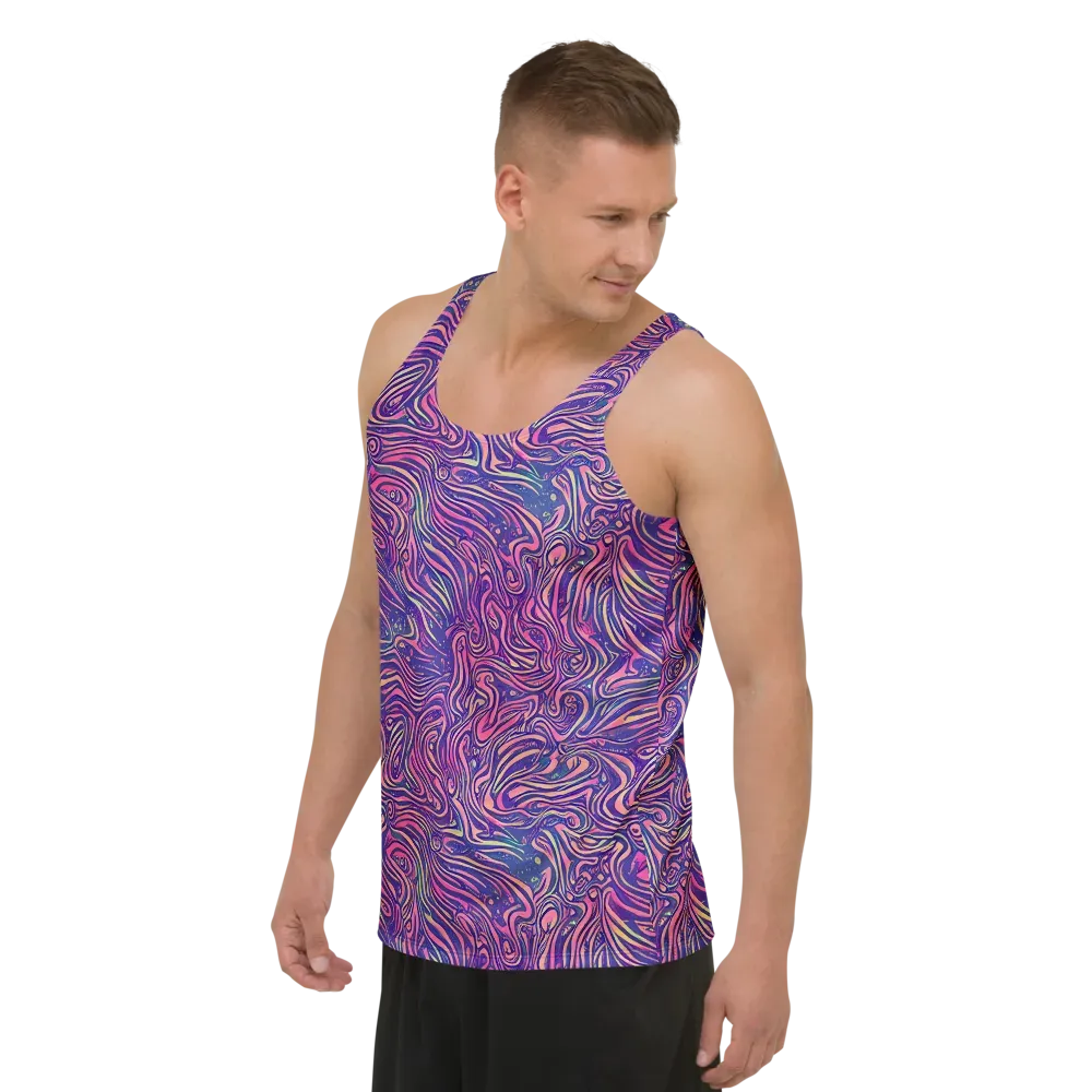 Electric Paisley on Men's Tank Top — Left Front