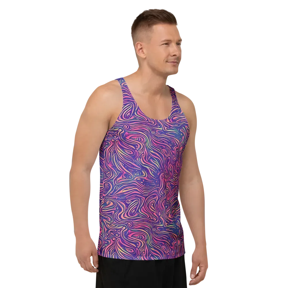 Electric Paisley on Men's Tank Top — Right Front