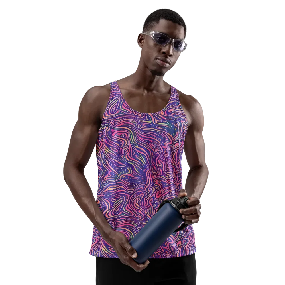 Electric Paisley on Men's Tank Top — Front