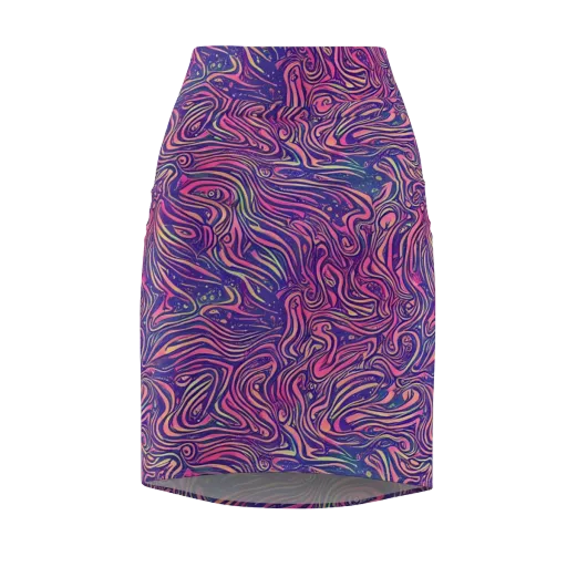 Electric Paisley on a Pencil Skirt