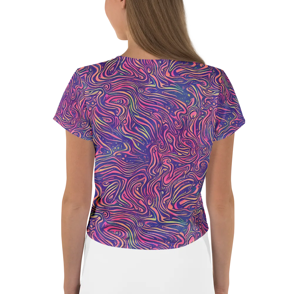 Electric Paisley on Crop Tee — Back
