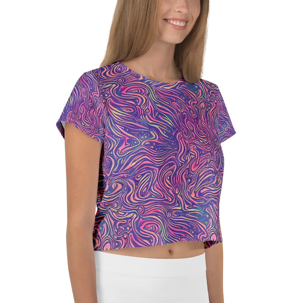 Electric Paisley on Crop Tee — Right