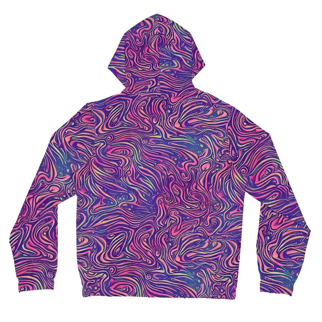 Electric Paisley on Women's Full-Zip Hoodie — Back