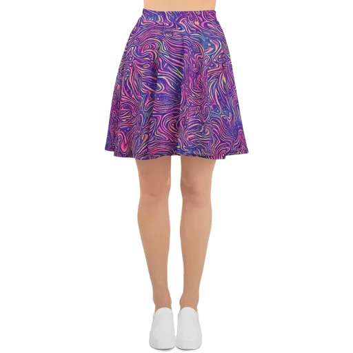 Electric Paisley on a Skater Skirt