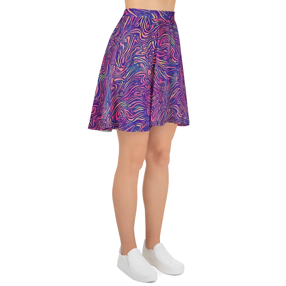 Electric Paisley on Skater Skirt — Right