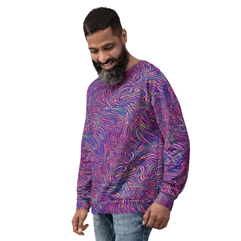 Electric Paisley on Sweatshirt — Left Front