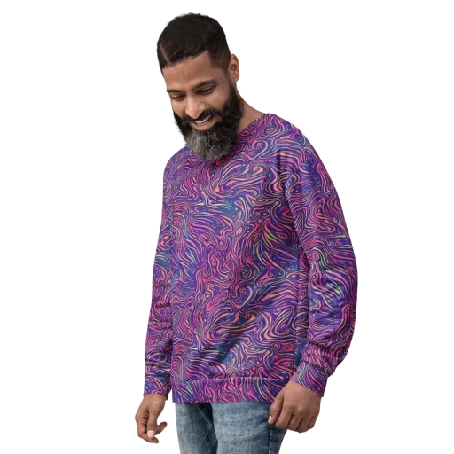 Electric Paisley on a Sweatshirt