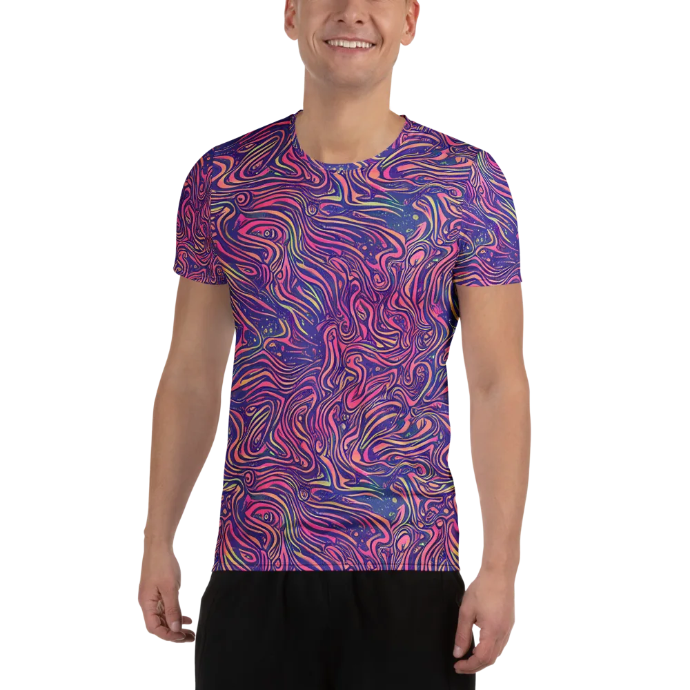 Electric Paisley on Men's Athletic T-Shirt — Front