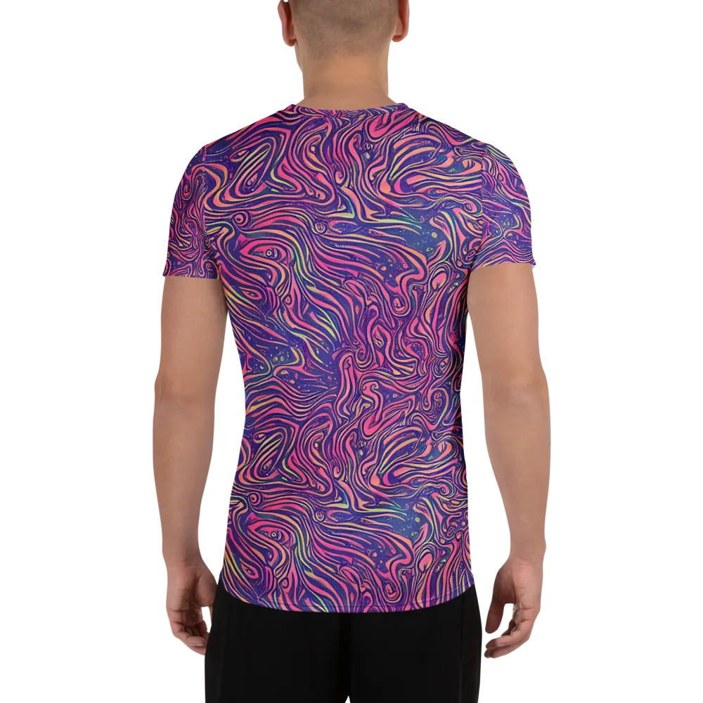 Electric Paisley on Men's Athletic T-Shirt — Back