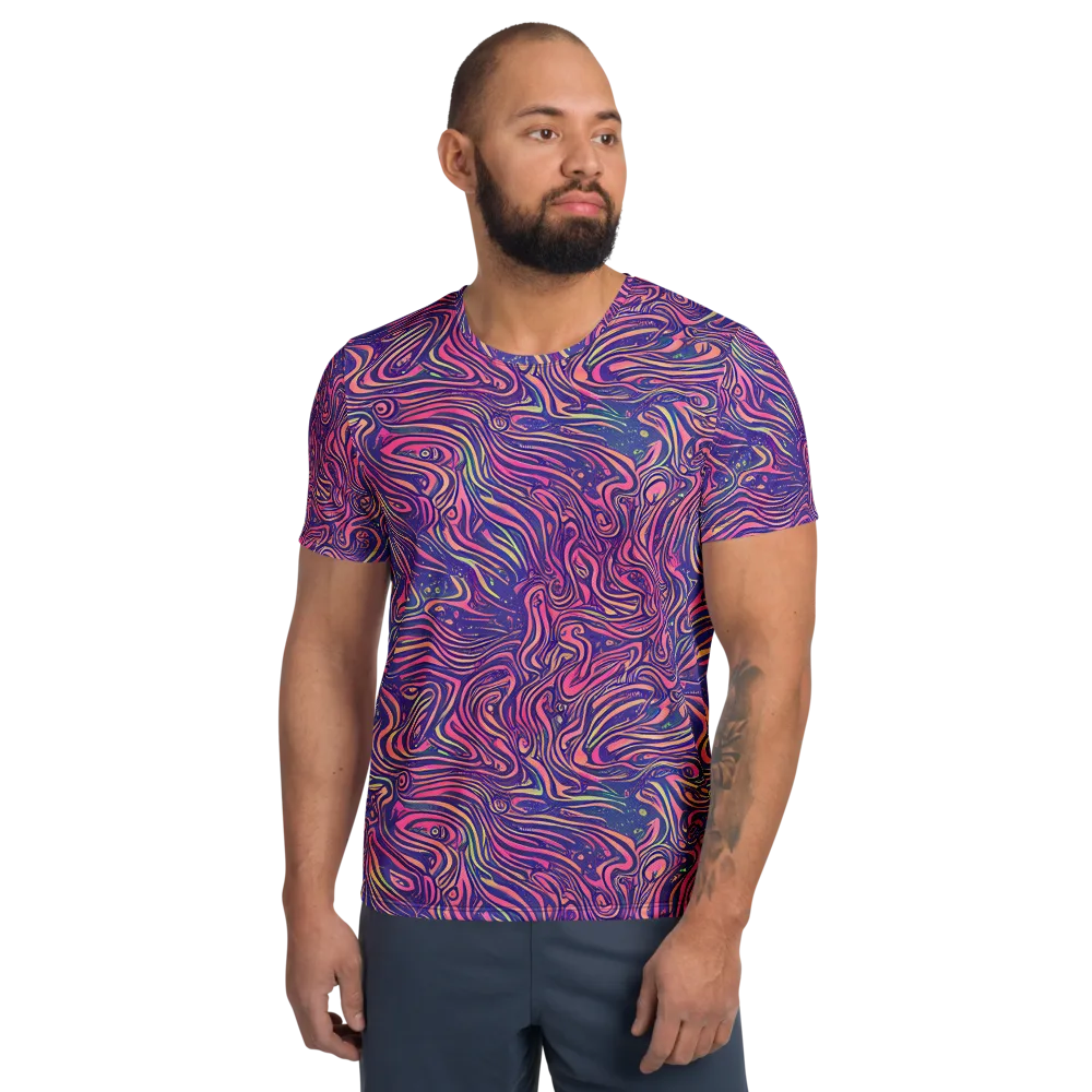 Electric Paisley on Men's Athletic T-Shirt — Front