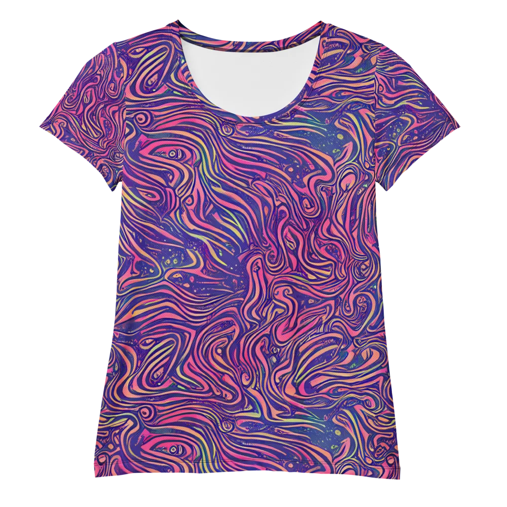 Electric Paisley on Women's Athletic T-Shirt — Front