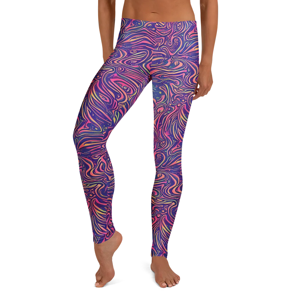 Electric Paisley on Leggings — Front