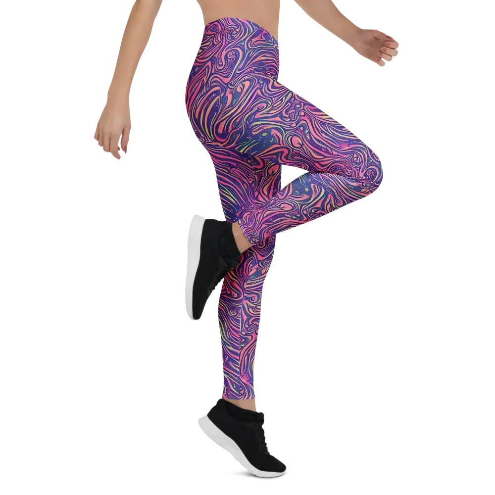 Electric Paisley on Leggings — Right