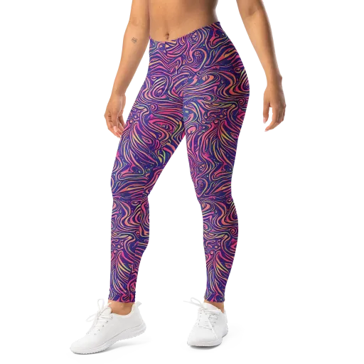 Electric Paisley on a Leggings