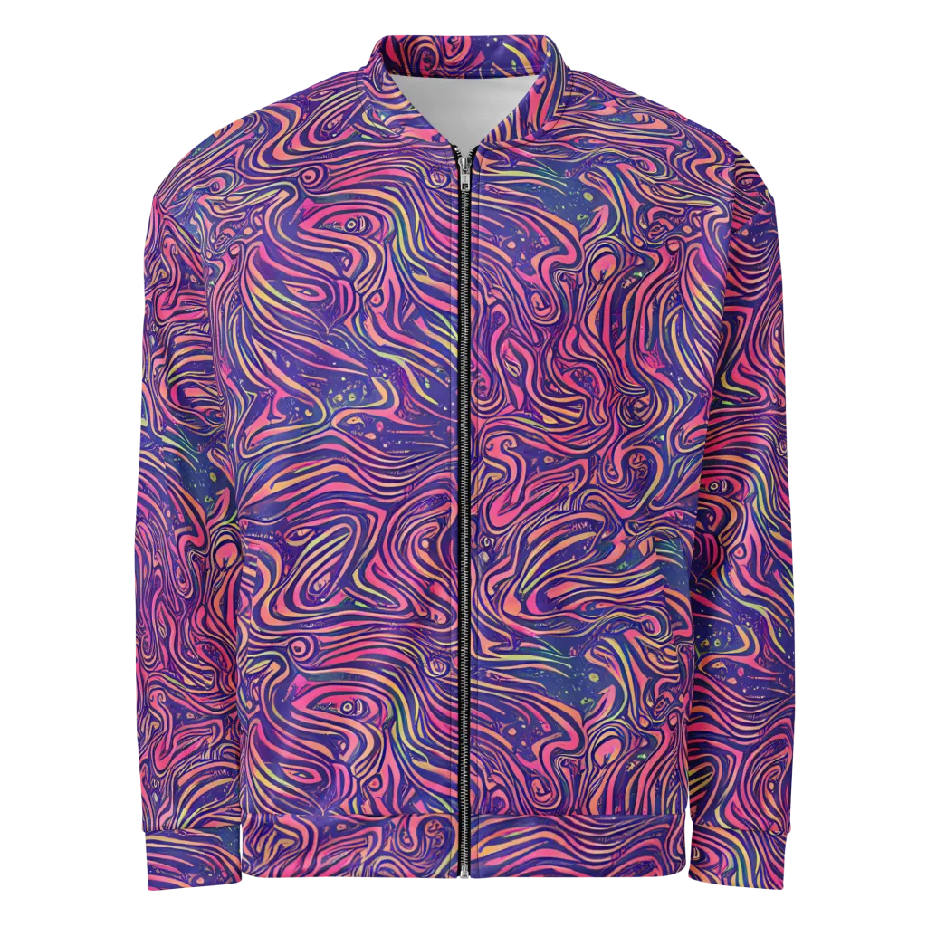 Electric Paisley on Bomber Jacket — Front