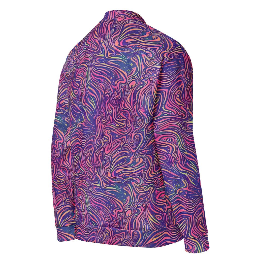Electric Paisley on Bomber Jacket — Right Back