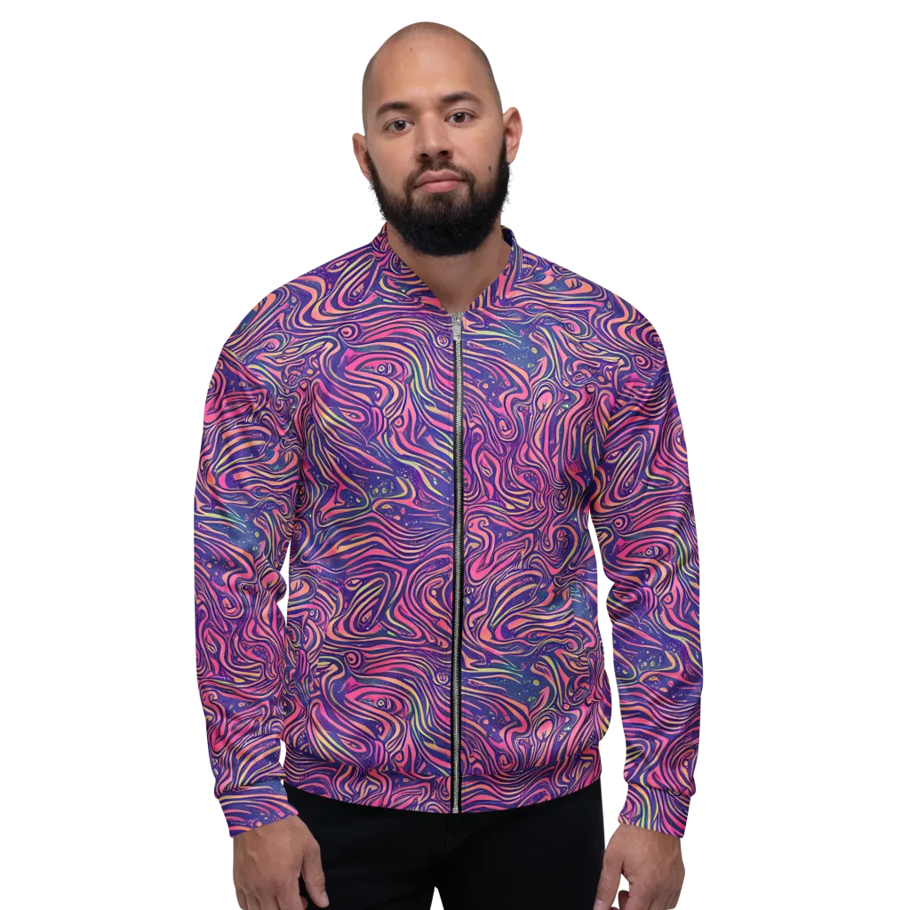 Electric Paisley on Bomber Jacket — Front