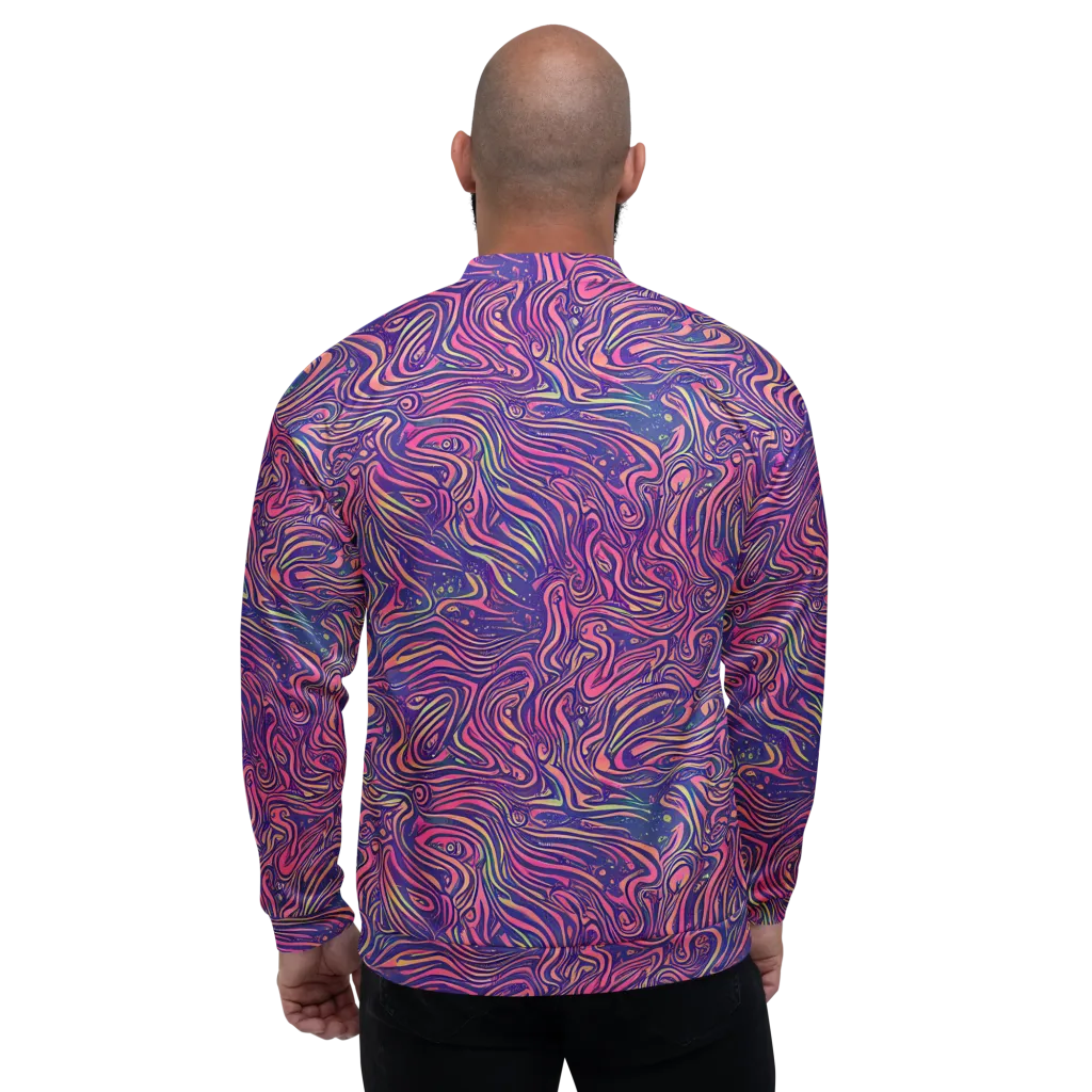 Electric Paisley on Bomber Jacket — Back