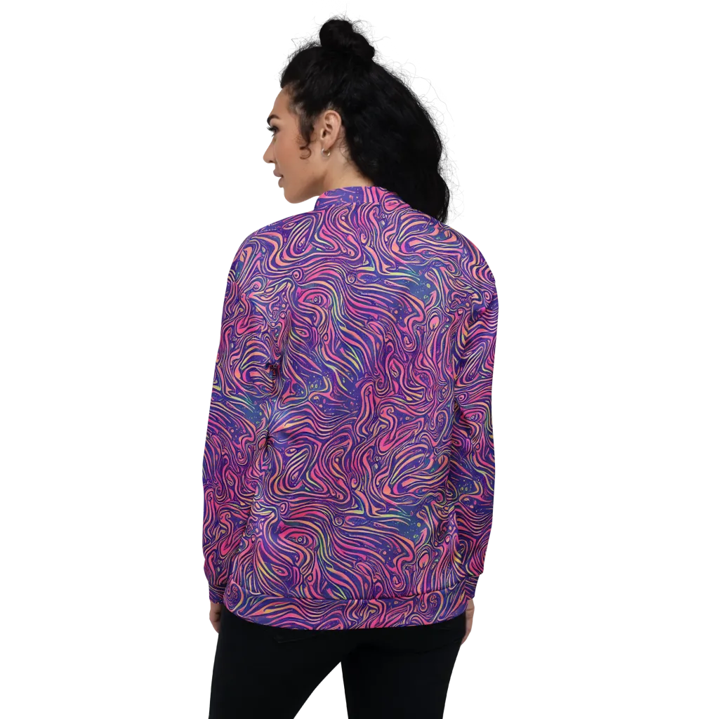 Electric Paisley on Bomber Jacket — Back
