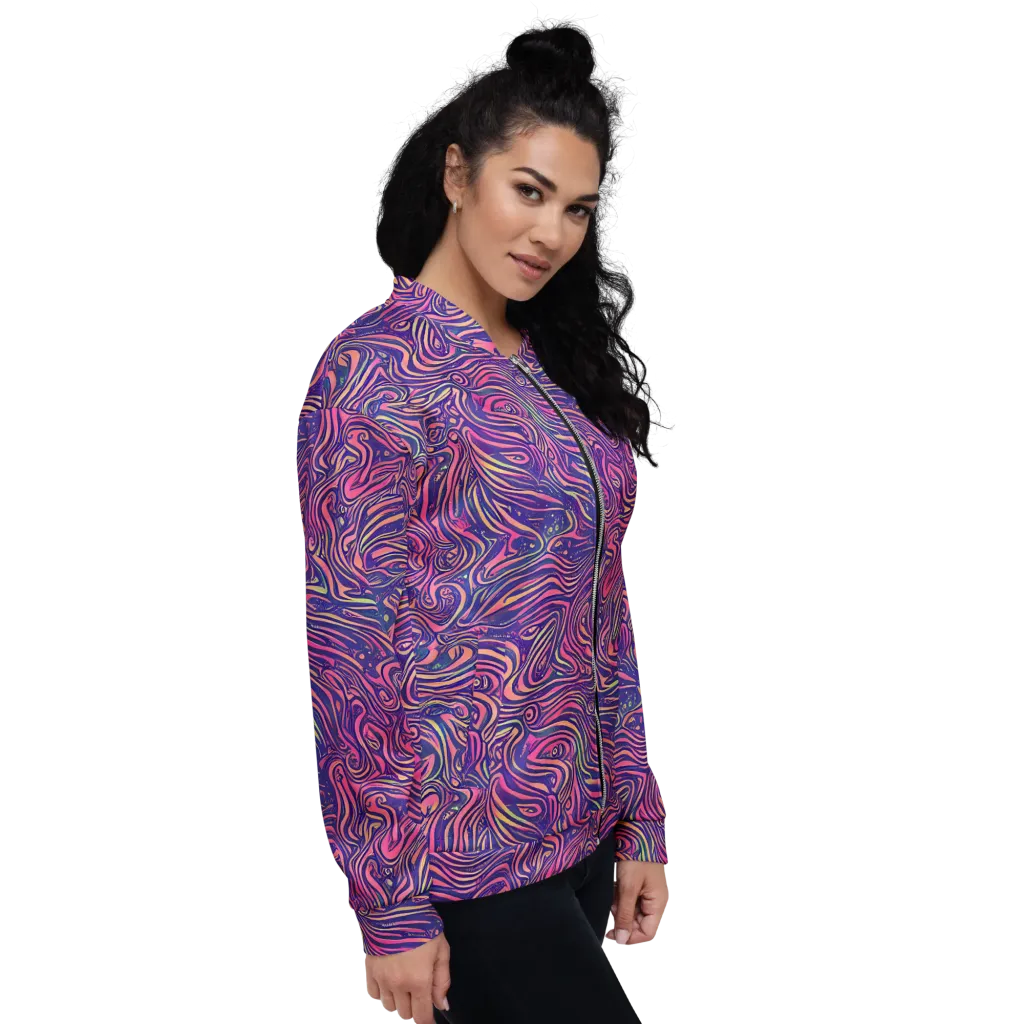 Electric Paisley on Bomber Jacket — Right