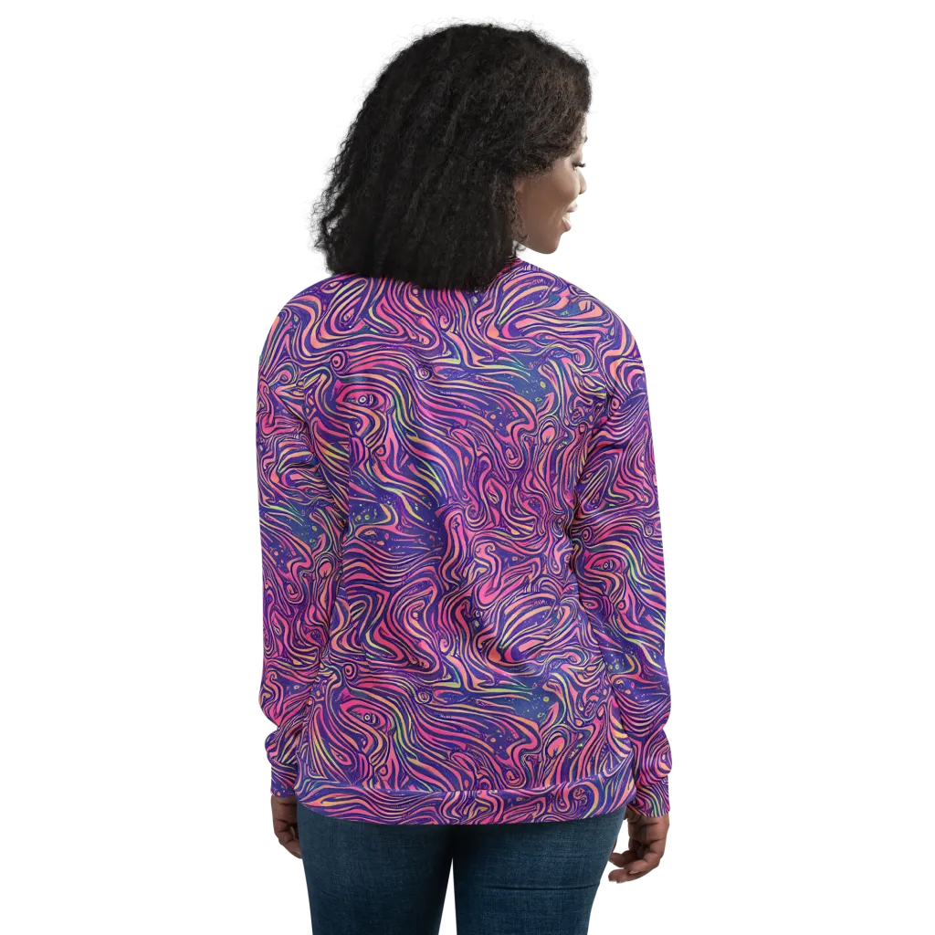 Electric Paisley on Bomber Jacket — Back