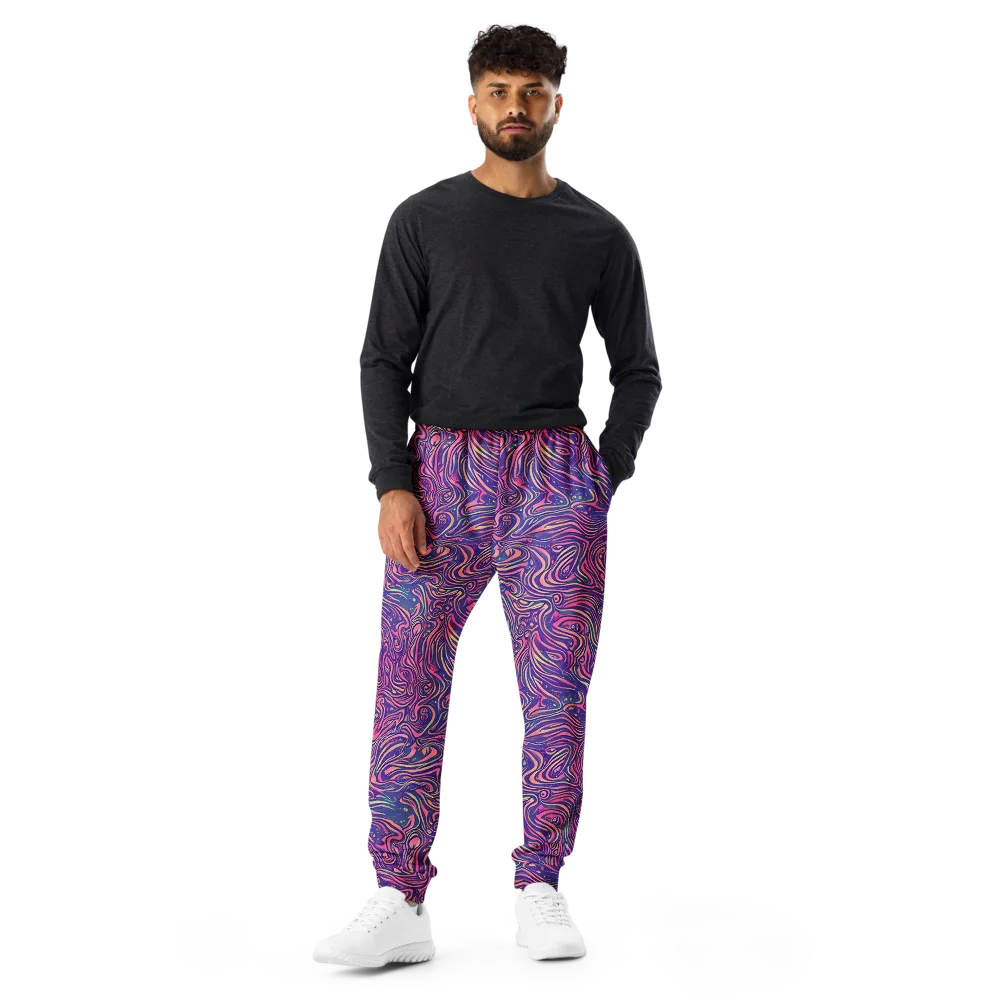 Electric Paisley on Men's Joggers — Front
