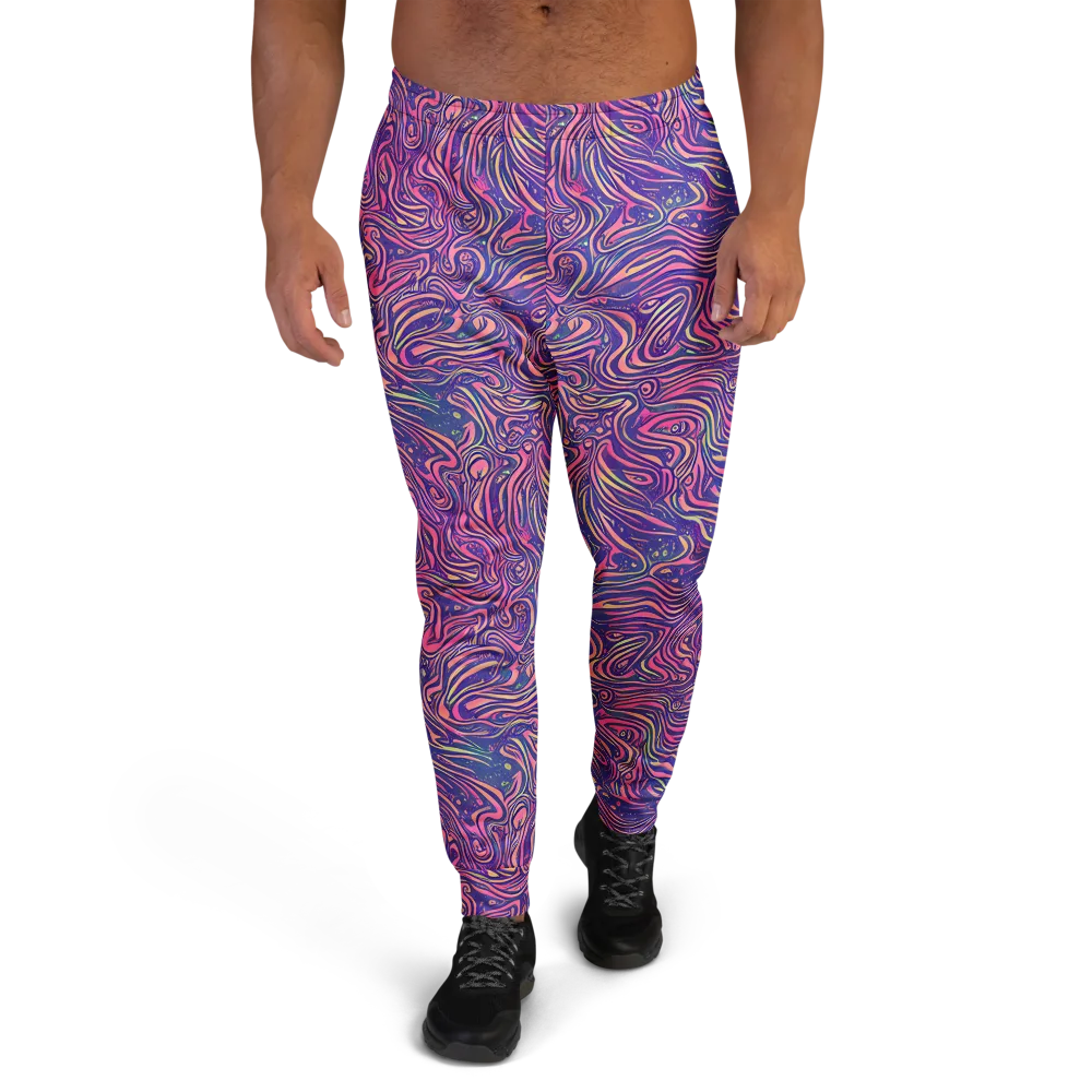 Electric Paisley on Men's Joggers — Front