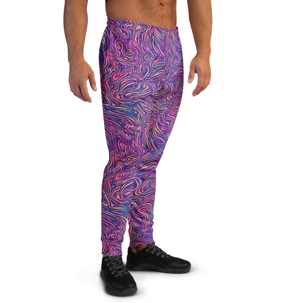 Electric Paisley on Men's Joggers — Right