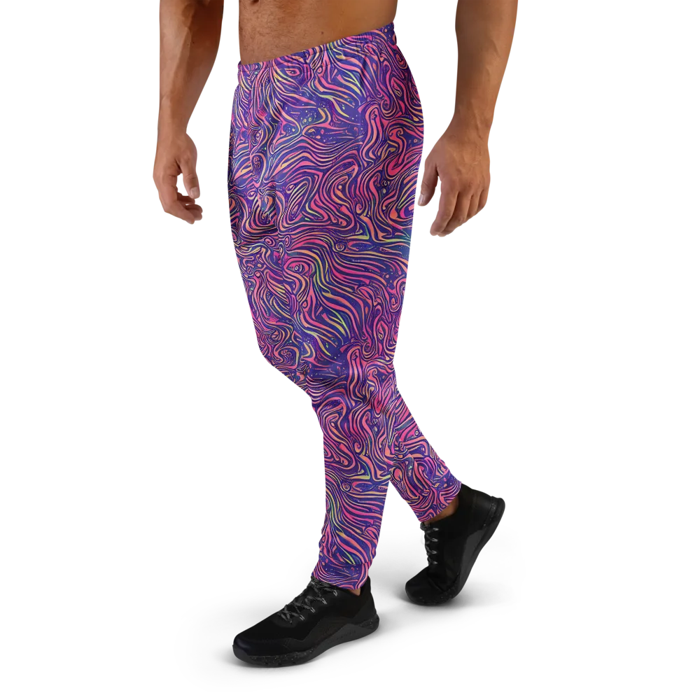 Electric Paisley on Men's Joggers — Left