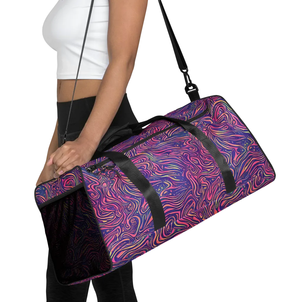 Electric Paisley on Duffle Bag — Front