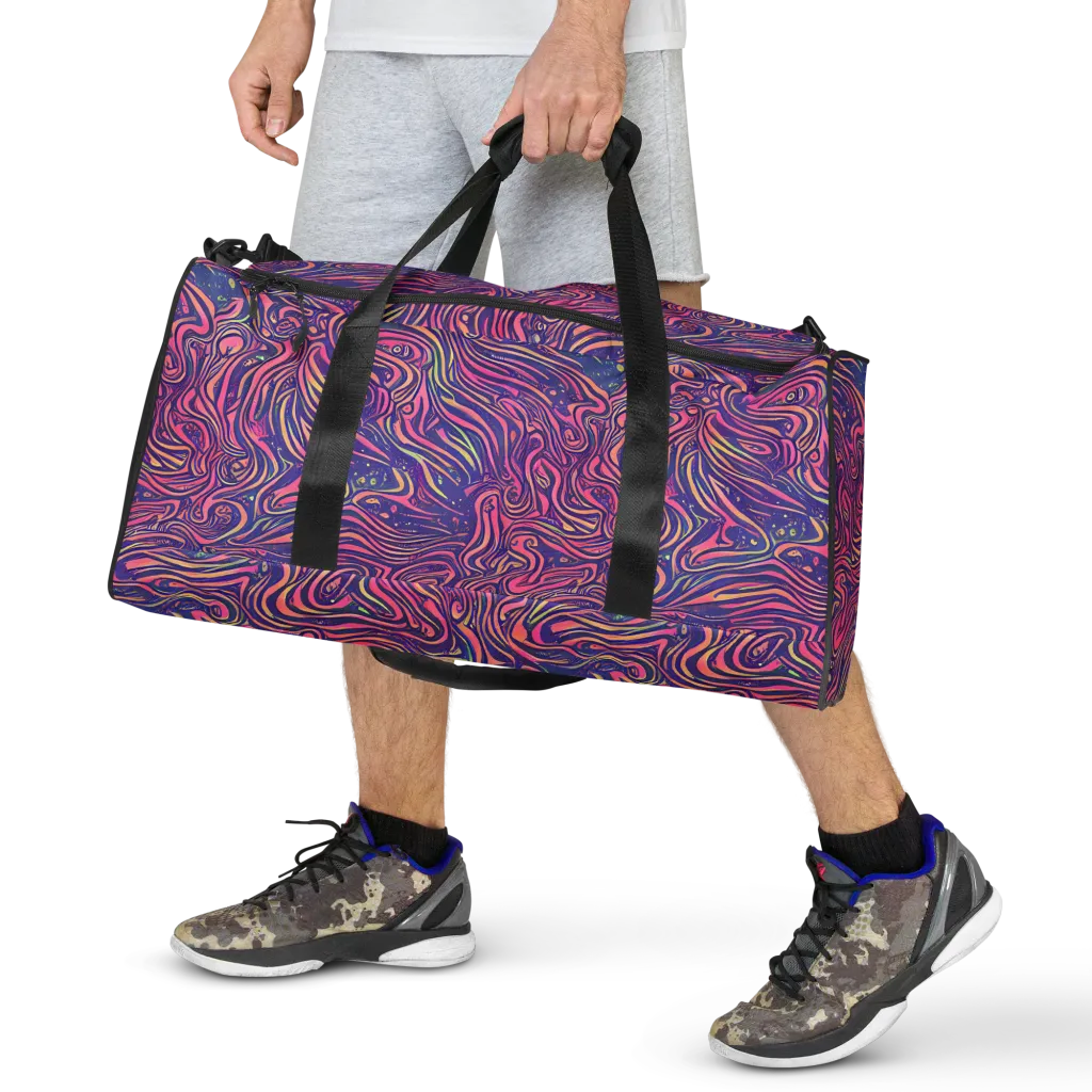 Electric Paisley on Duffle Bag — Front