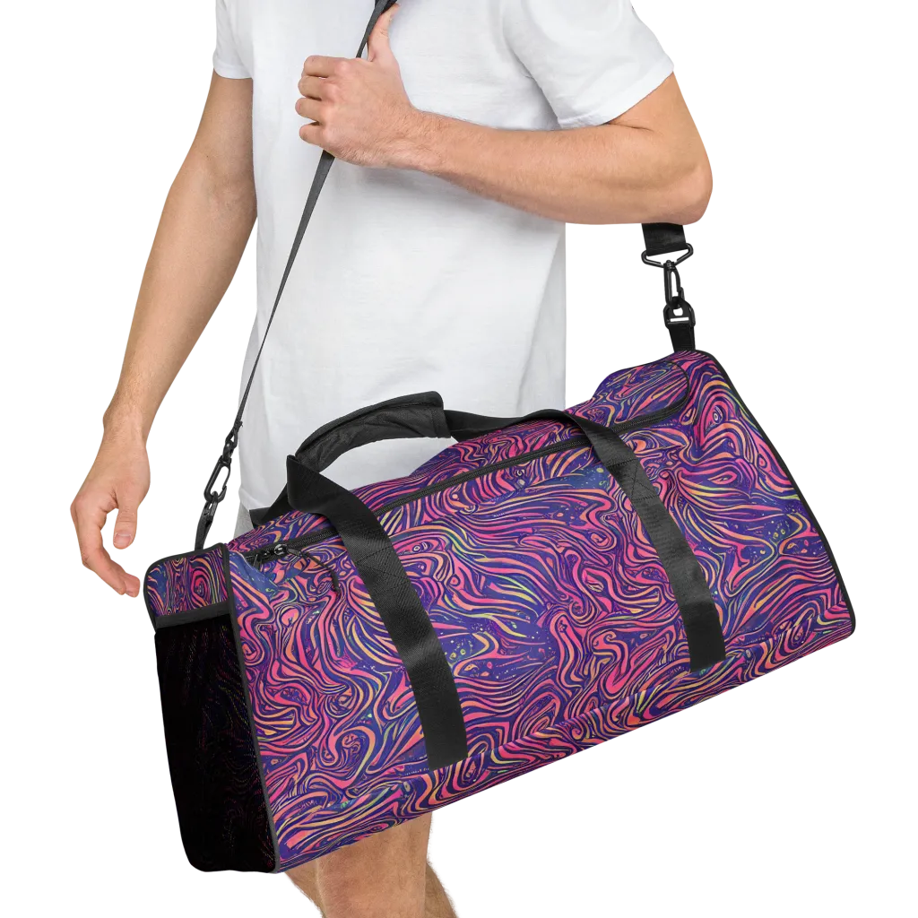 Electric Paisley on Duffle Bag — Right Front