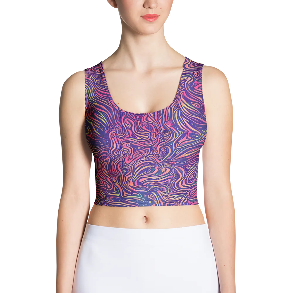 Electric Paisley on Crop Top — Front