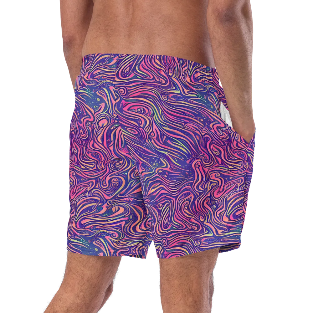Electric Paisley on Swim Trunks — Right Back
