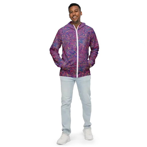 Electric Paisley on a Men's Windbreaker