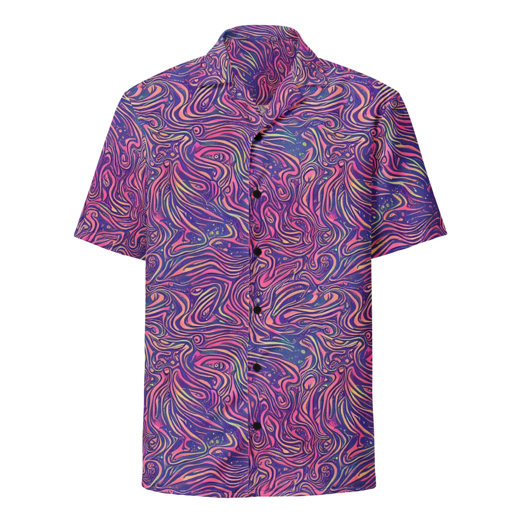 Electric Paisley on Button Shirt — Front