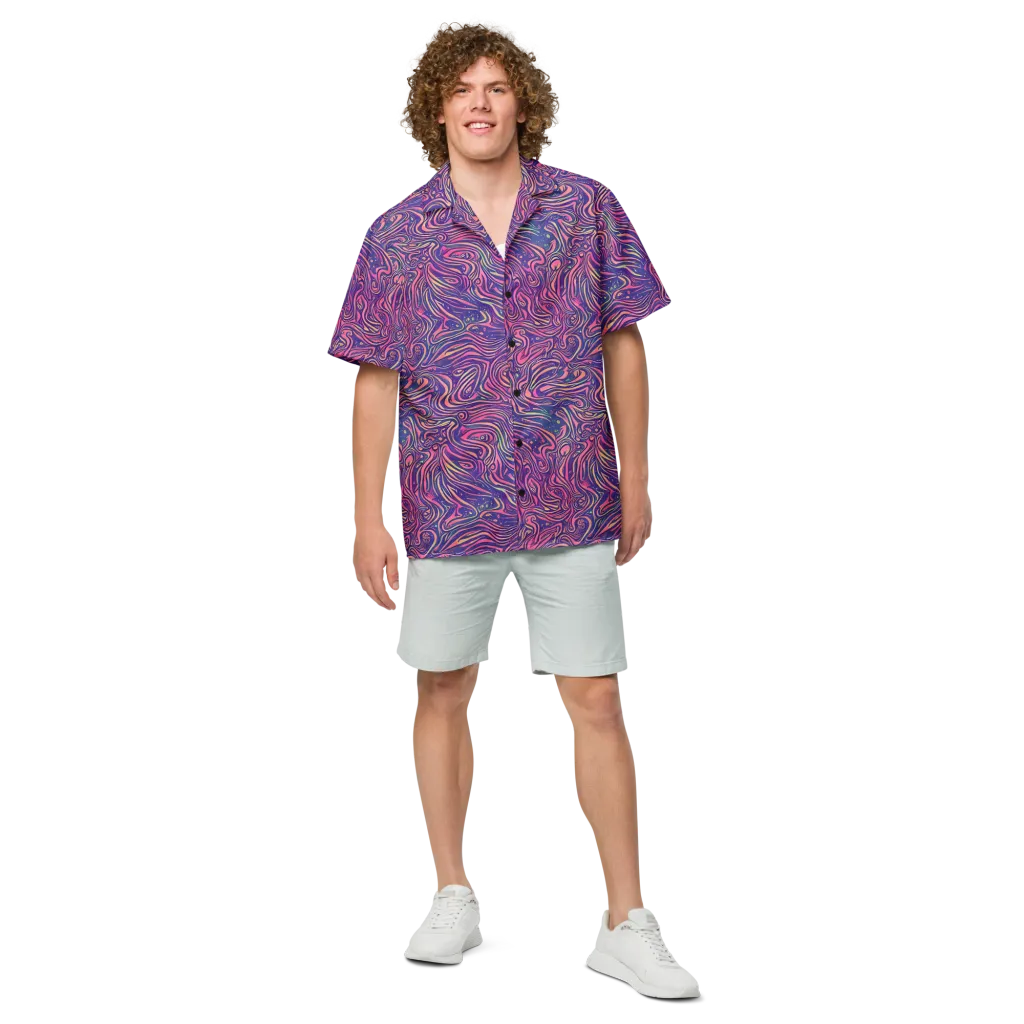 Electric Paisley on Button Shirt — Front